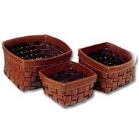 Woven Leather Basket 02