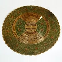 Brass Hanging Calendar