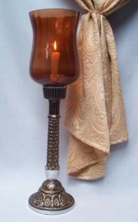 Black Gold Aluminium Candle Stand