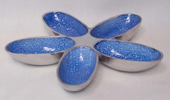 Blue Marble Aluminium Bowl Set