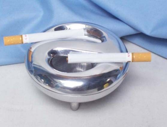 Silver Polish Aluminium Ashtray