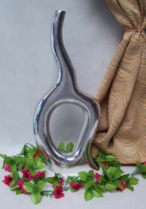 Silver Polish Aluminium Flower Vase
