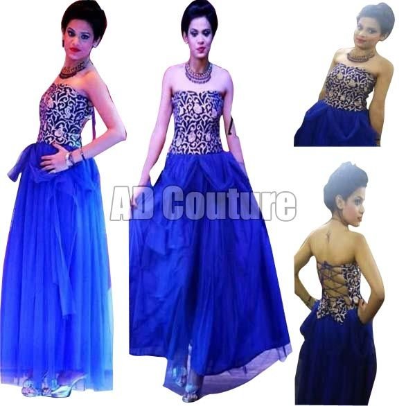 Party Wear One Piece Dresses 06