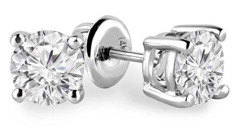 Diamond Solitaire Earrings (E0296)