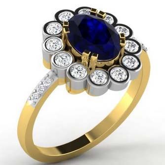 Gemstone Diamond Ring (R0020)