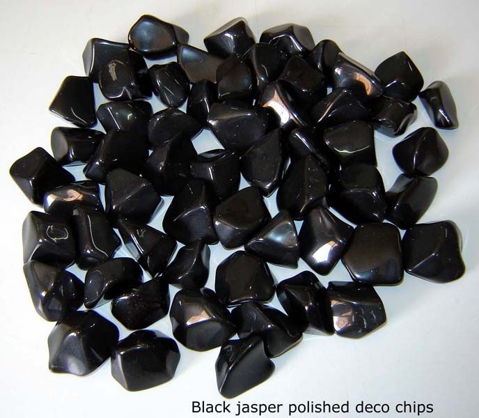 Black Jasper Polished Deco Chips