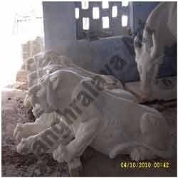 Marble Tiger Statue 01