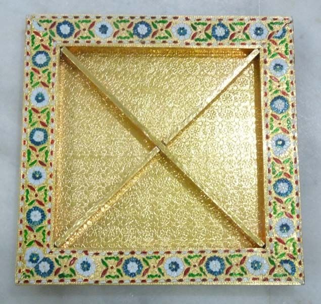 Gold Finish Dry Fruit - Trousseau  Tray