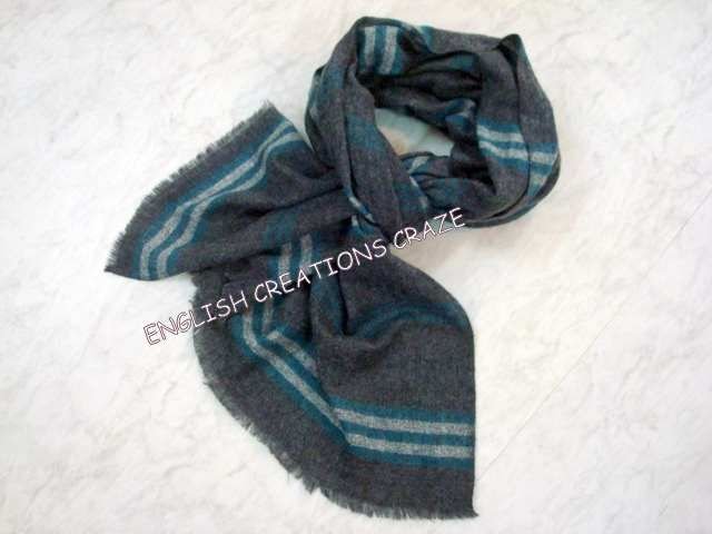 Yak Wool Check and Stripes Scarves (EC-5168)