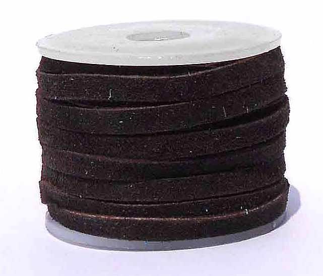 Dark Brown Suede Leather Cord
