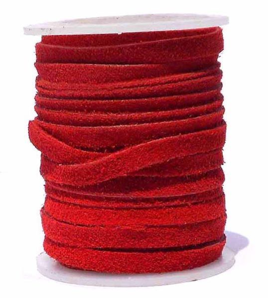 Red Suede Leather Cord