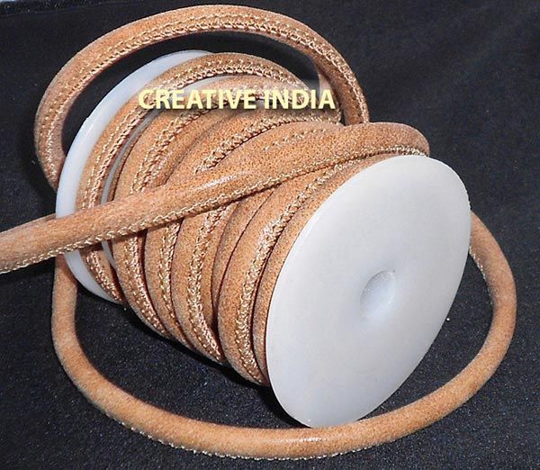 Stitched Round Nappa Leather Cord (C011)