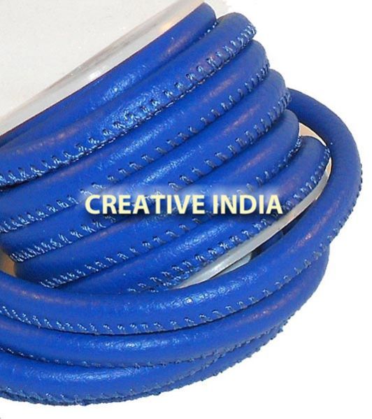 Stitched Round Nappa Leather Cord (C020)