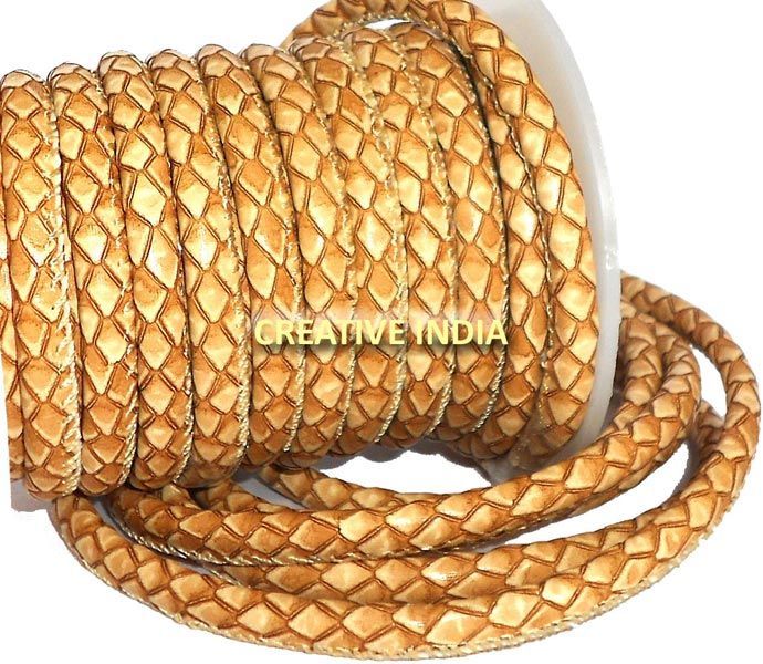 Stitched Round Nappa Leather Cord (C028)