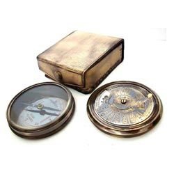 Item Code NC 1256 Compass & Calander with Leather Box