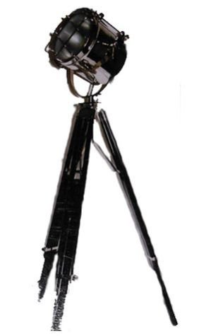 Item Code NC-2212 Search Light 8 Inch in S.S. with 39\'\'-60\'\'  Wooden Stand