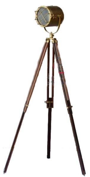 Item Code NC-2222 Search Light 8 Inch in Antique Finish with Wooden Box