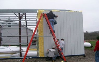 Cledding Vertical Erection Sheets