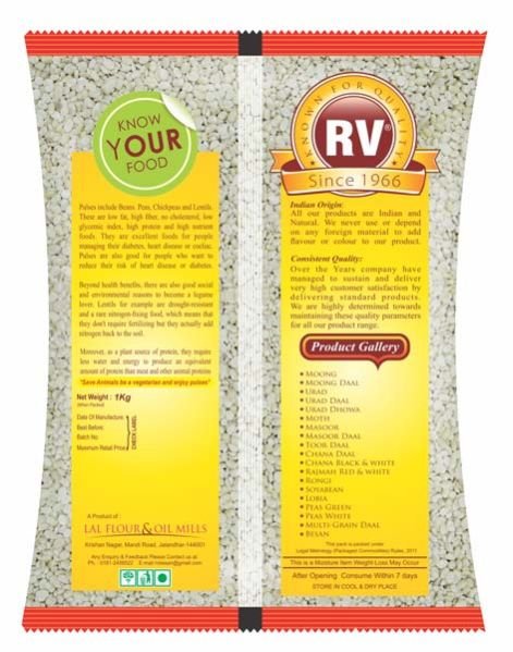 Urad Dhowa 1kg Back
