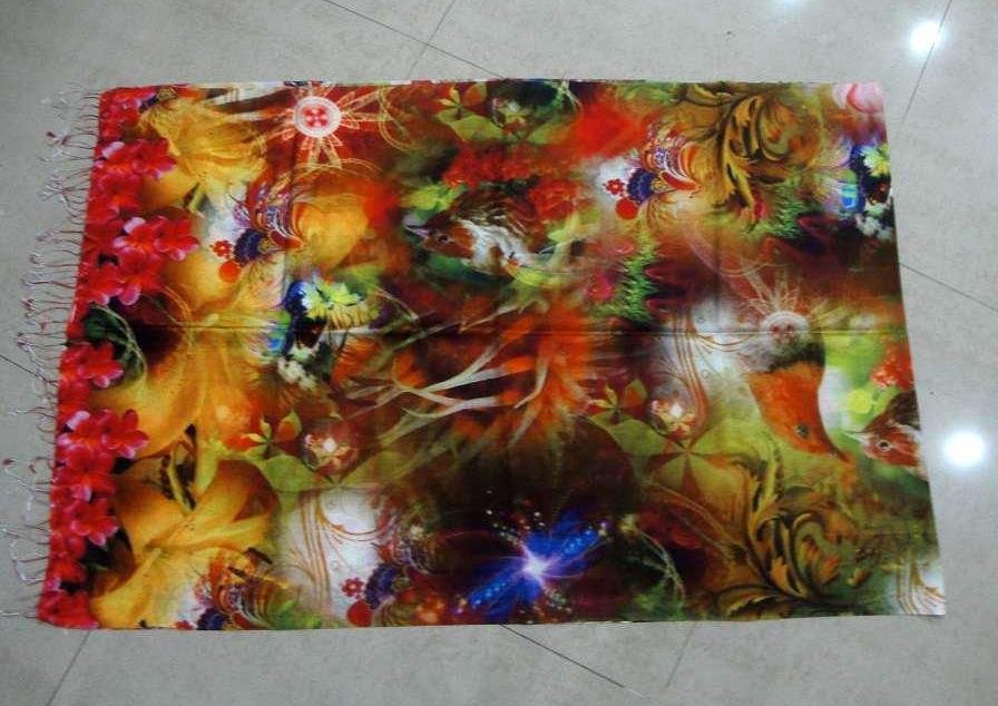 Silk printed scarf