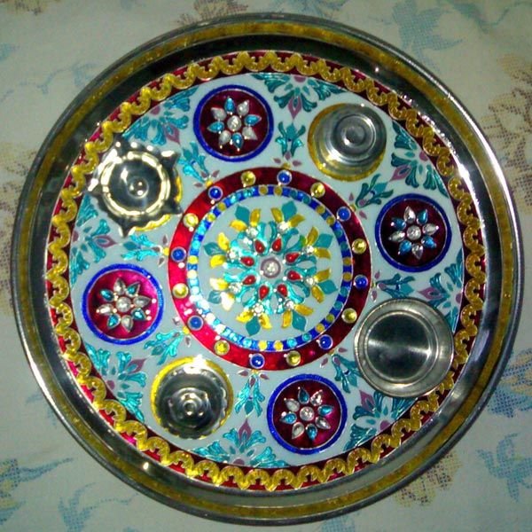 Meenakari Steel Thali 04