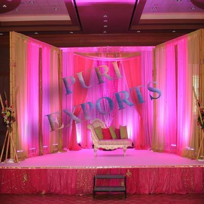 Pink Color Backdrop with Bamboo