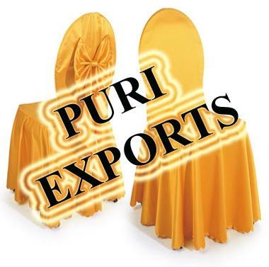 Yellow Satin Chair Cover with Attached Bow