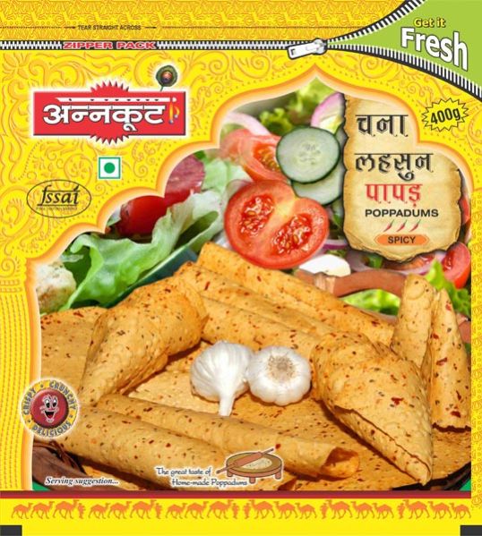 Annkoot Chana Garlic Papad
