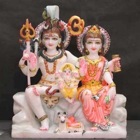 Marble Shiva Parvati Statue 03