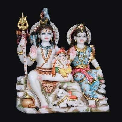 Marble Shiva Parvati Statue 10
