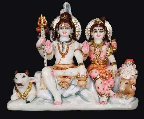 Marble Shiva Parvati Statue 11