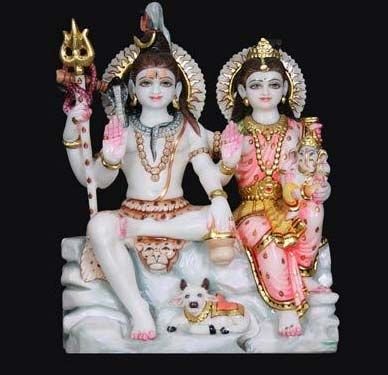 Marble Shiva Parvati Statue 12
