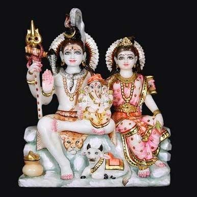 Marble Shiva Parvati Statue 13