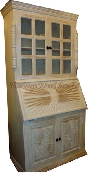 Wooden Bookshelf with White Finish