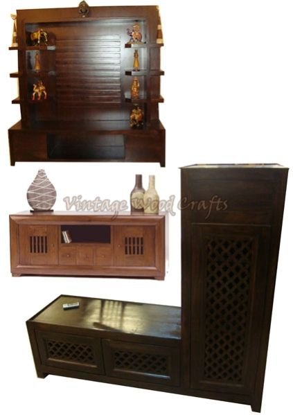 Wooden TV Unit with Traditional Touch