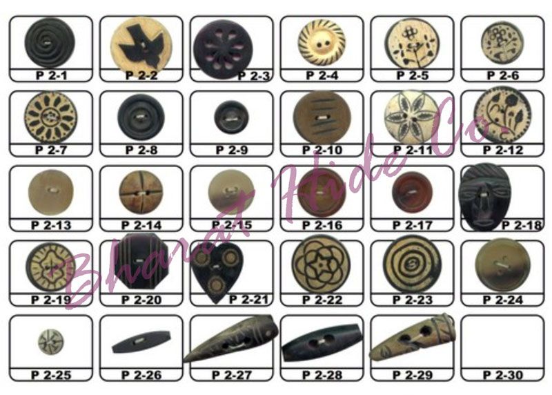 Finished Horn Buttons - 09