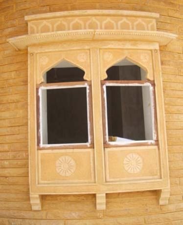 Double Frame Stone Window 07