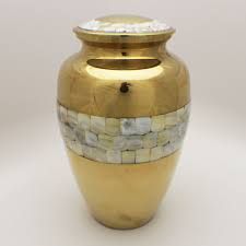 PDA-224 MOP Brass Memorial Urn