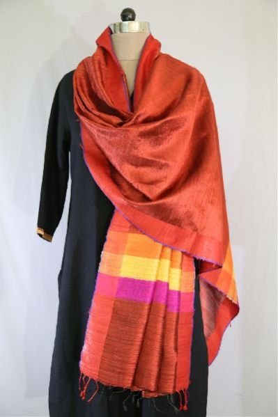 Dupion Silk Multi Color Dupattas 04