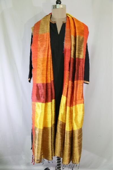 Dupion Silk Multi Color Dupattas 05