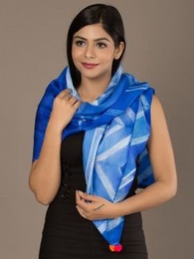 Shibori Silk Stole 01