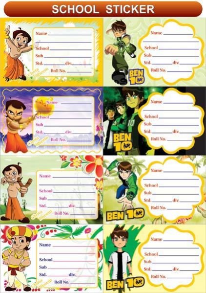 Children School Adhesive Sticker - 01