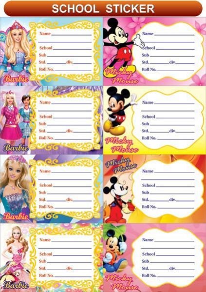 Children School Adhesive Sticker - 02