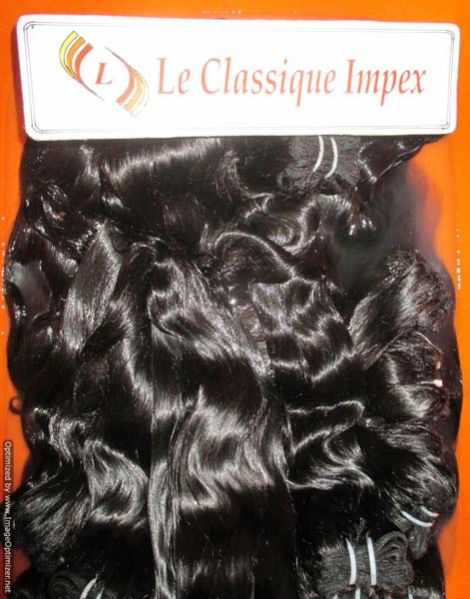 Wet hair Extensions Shiny Black