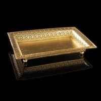 Gold Polished Iron Platter (G-8814)