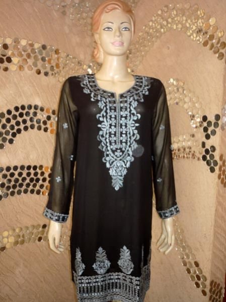 Begam Black Georgette Kurti