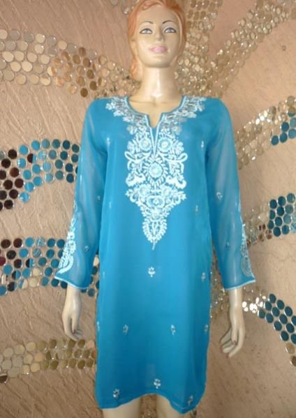 Kangana T.Blue Georgette Kurti