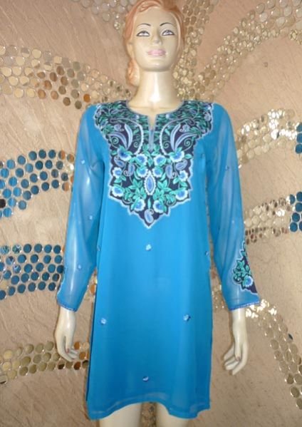 Palak T.Blue Georgette Kurti