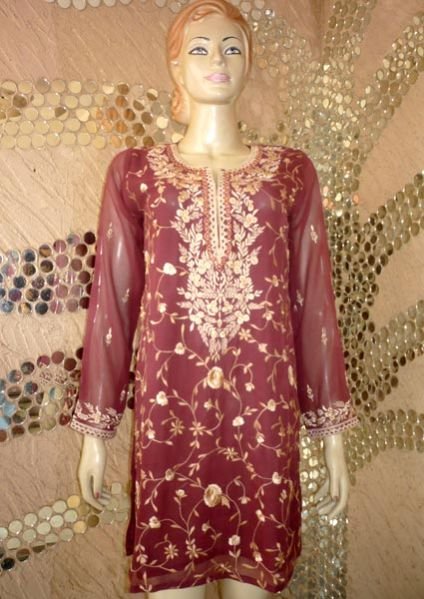 Teesha Purple Georgette Kurti