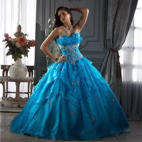 Light Blue Party Wear Gown